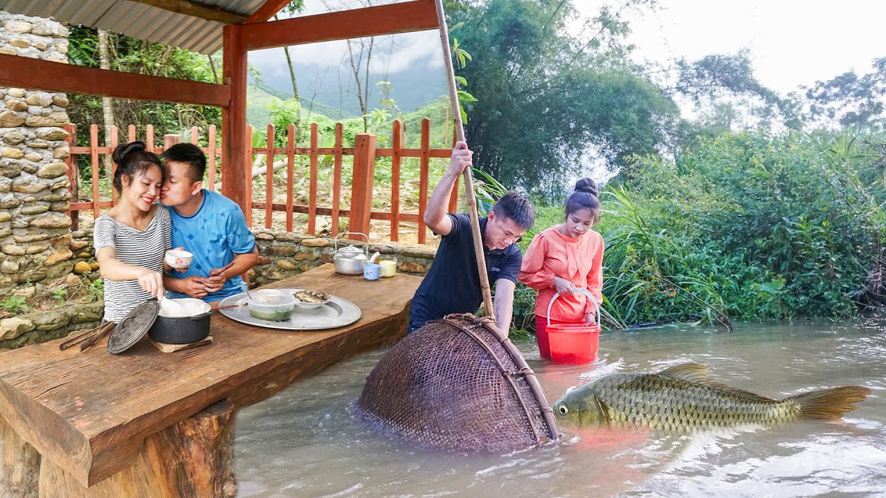 150 Days: Happy Life of Cuong and Ngan - Raising Chickens, Growing Vegetables, Raising Fish