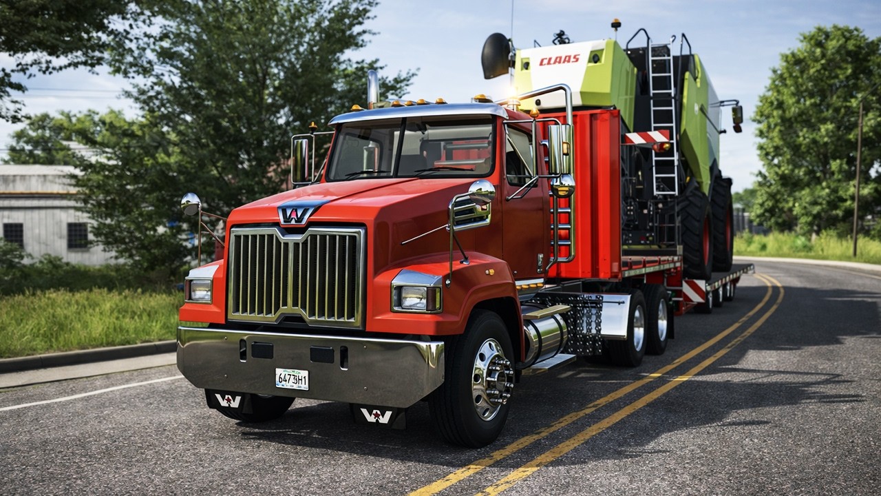 Western Star 4700SF Truck - FS25 Mods | Fully Customizable Work Truck with Winch Support