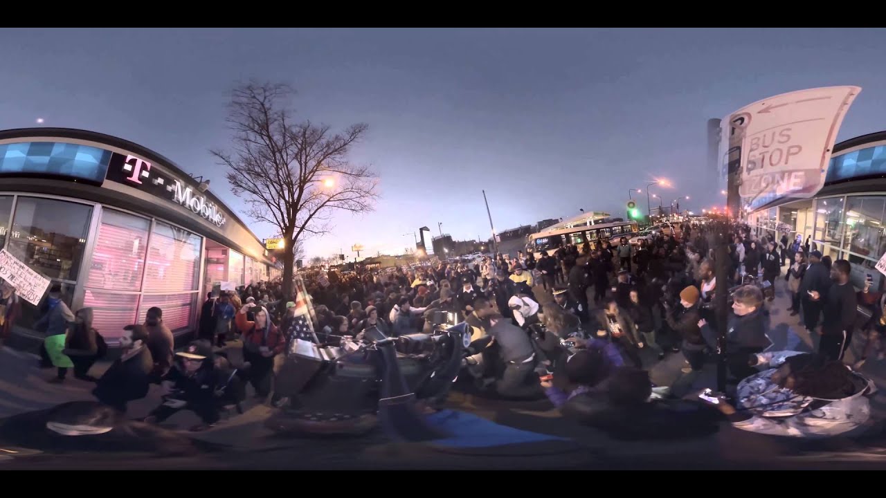 The Grid 360: Protest at Chicago Police Headquarters
