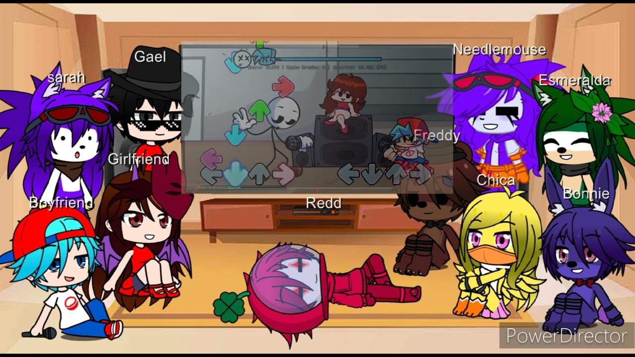 Gael characters gacha react to friday night funkin vs imposter v4 WEEK HENRY STICKMIN (EXTRA)