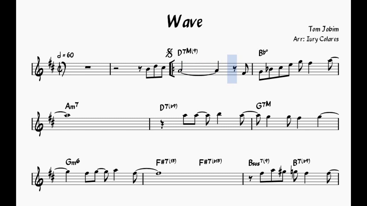 Wave - D Major - Sheet Music