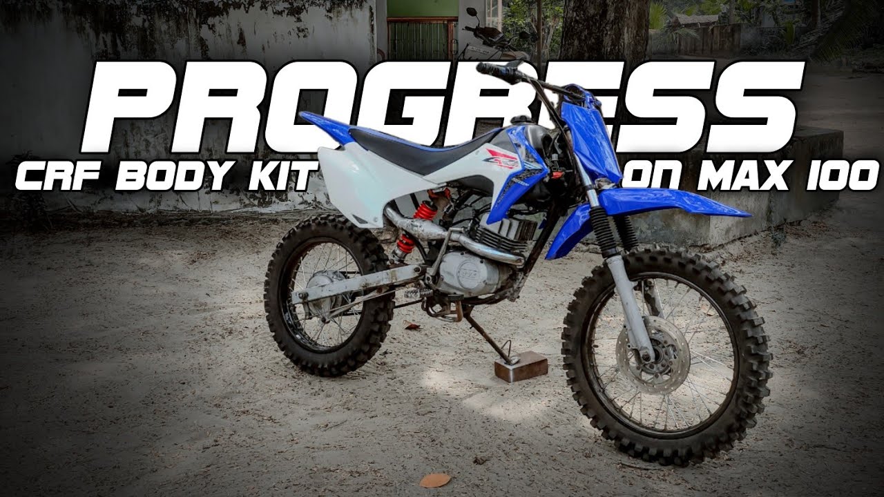 Honda CRF body kit on TVS Max 100 / Motocross body kit on max100 bike / Project OPTO #6