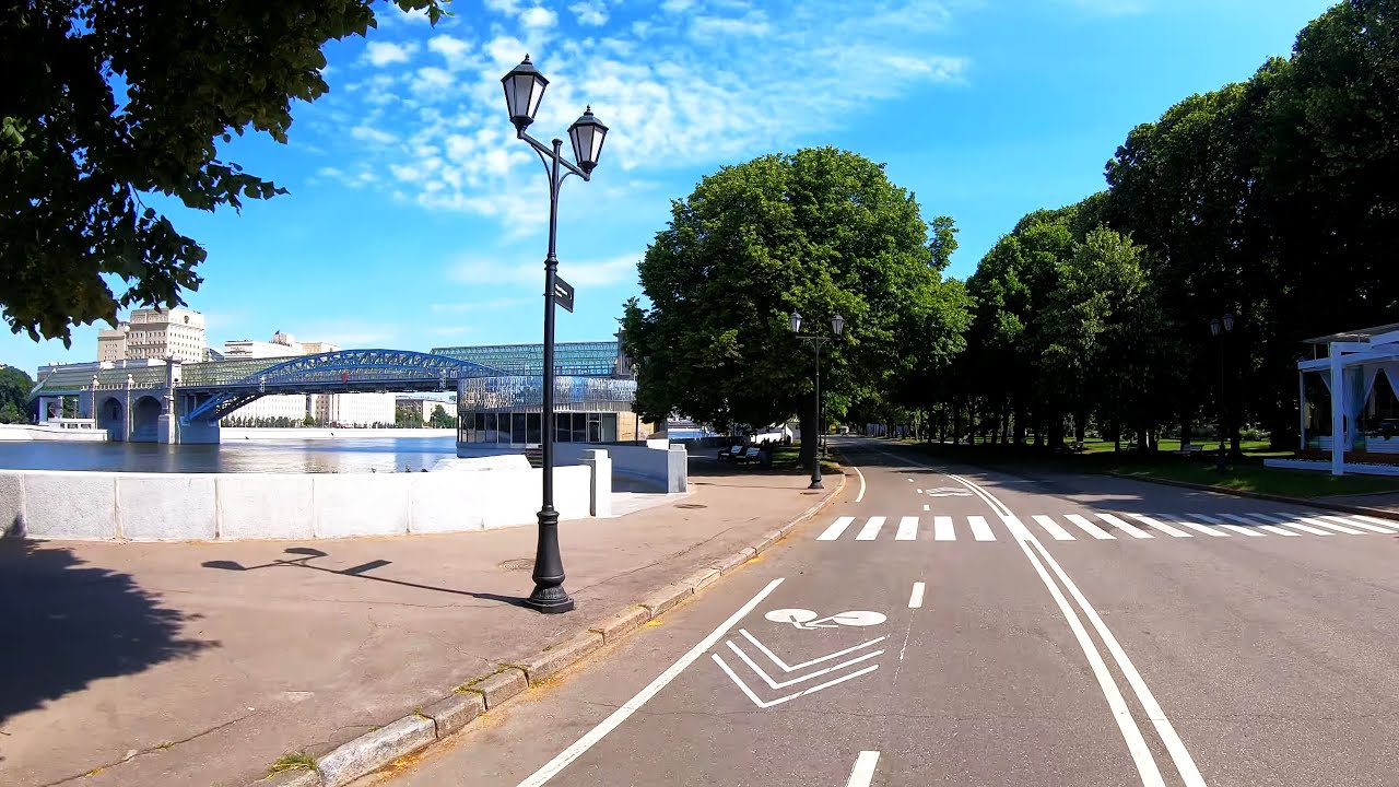 ⁴ᴷ⁶⁰ Cycling Moscow: Moscow Center – Vorobyovy Gory, Gorky Central Park, Muzeon, Paveletskaya Mt.