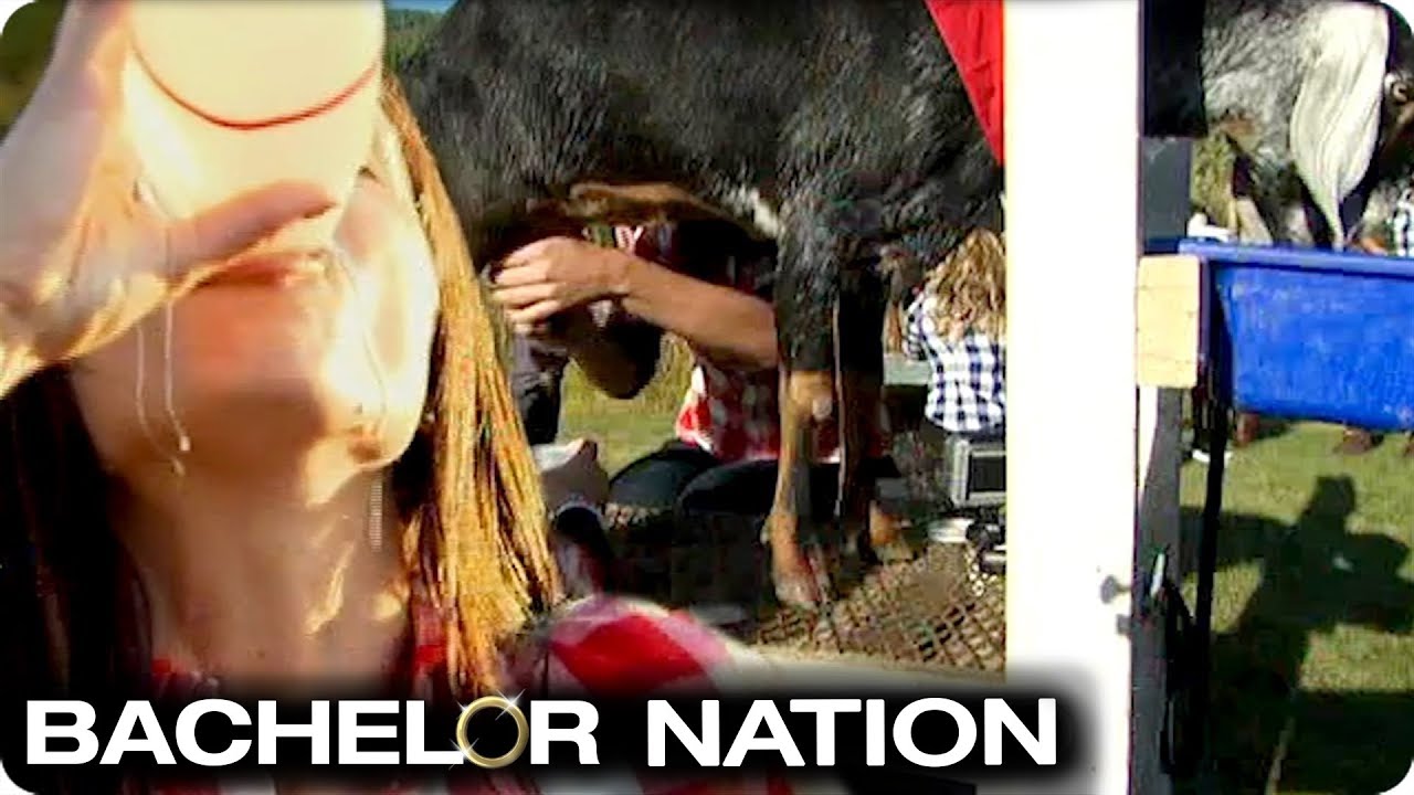 Hilarious Group Date Sees The Girls Milk A Goat And Drink It | The Bachelor US