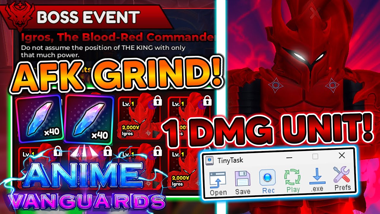 Optimized Igris AFK Farming Strategy with a Single Damage Unit! 🍀EASY✨ TRAITS In Anime Vanguards