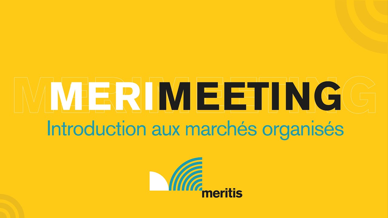 Merimeeting - Introduction aux marchés organisés