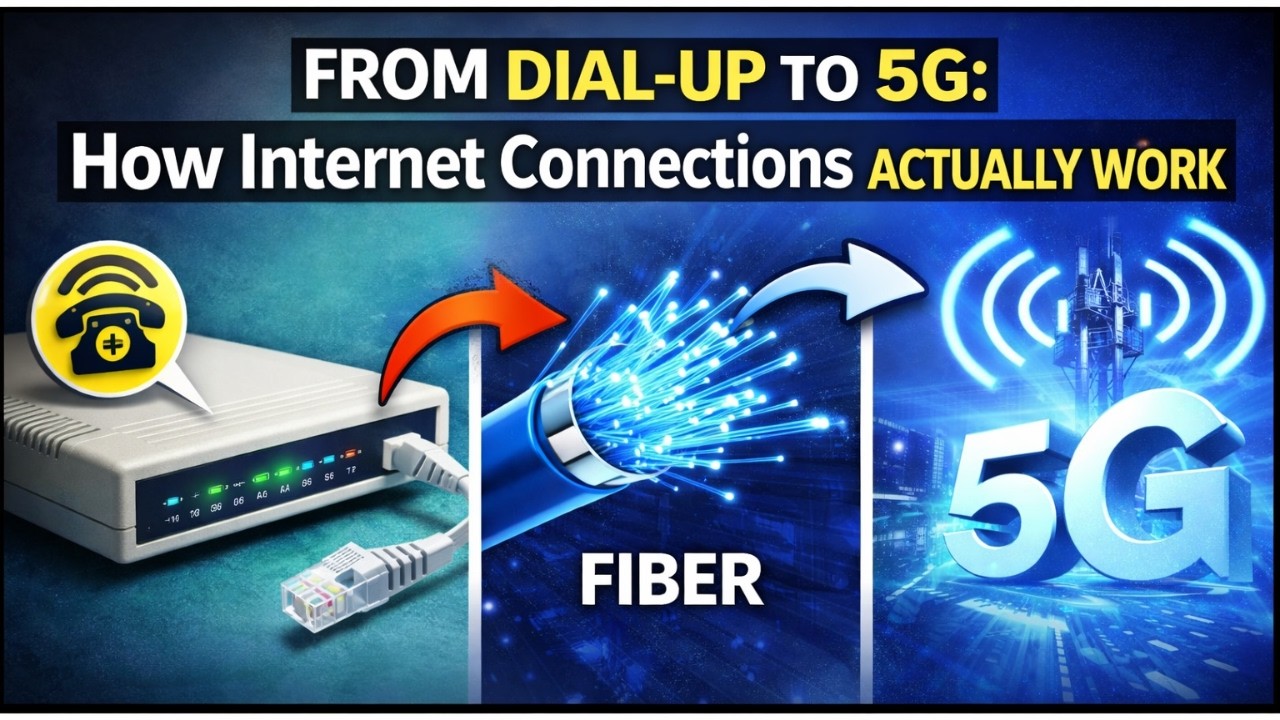 From Dial-Up to 5G: How Internet Connections Actually Work