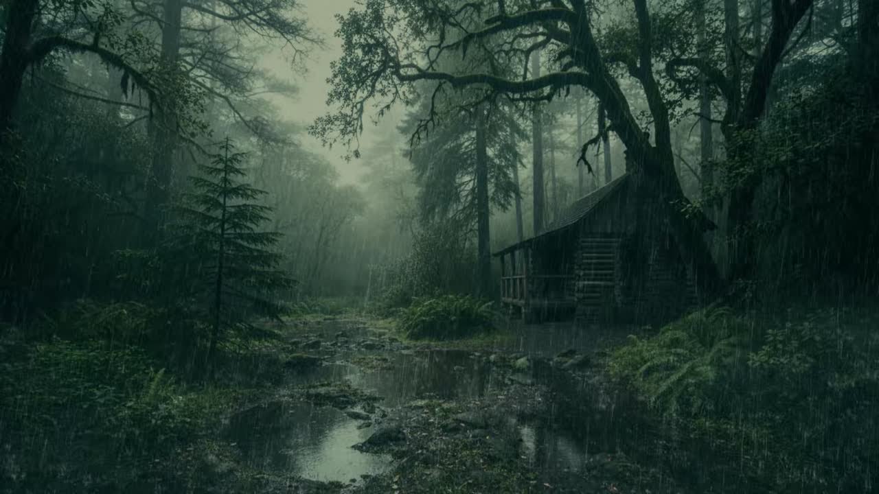 Relaxing Cabin Rain Sounds 🕯️ Warm Ambience for Deep Sleep, Inner Peace and Stress Release