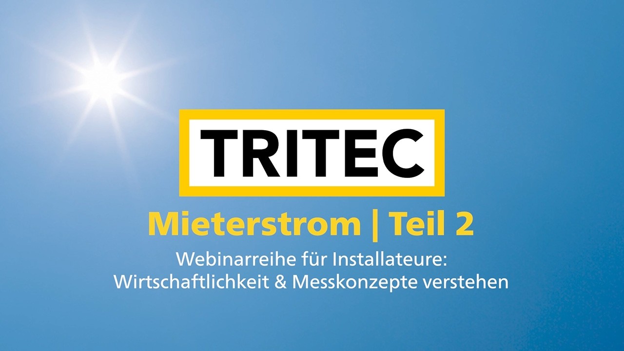 Webinarreihe: Mieterstrom für Installateure – Teil 2