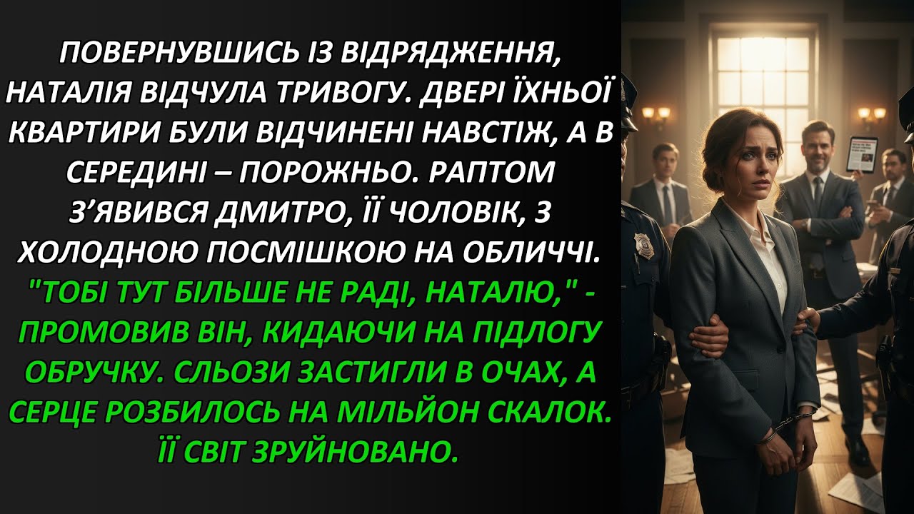 Повернувшись із відрядження, Наталія відчула тривогу. Двері їхньої квартири були відчинені