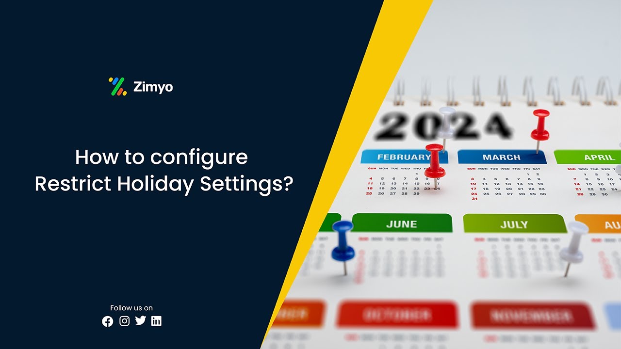 How to configure Restrict Holiday settings? | Zimyo HRMS