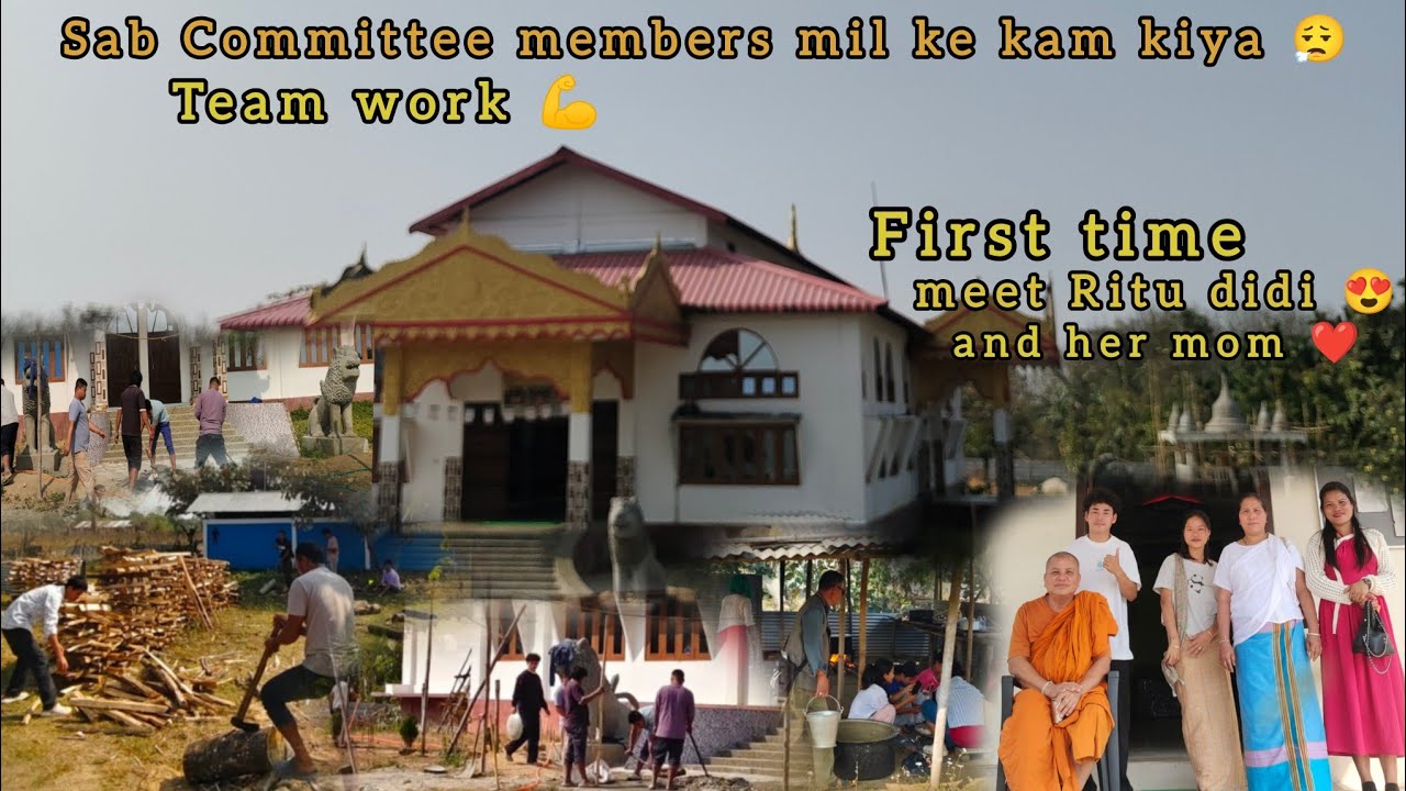 Temple pe work 😮‍💨unfortunately meet@RituDidiVlogs 😍||Sab committee member Mil Ke kam Kiya  😮‍💨