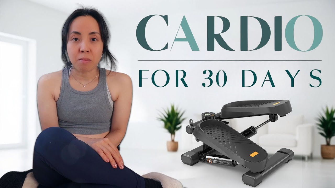 I tried cardio for 30 days | mini stepper | workout at home for busy mom