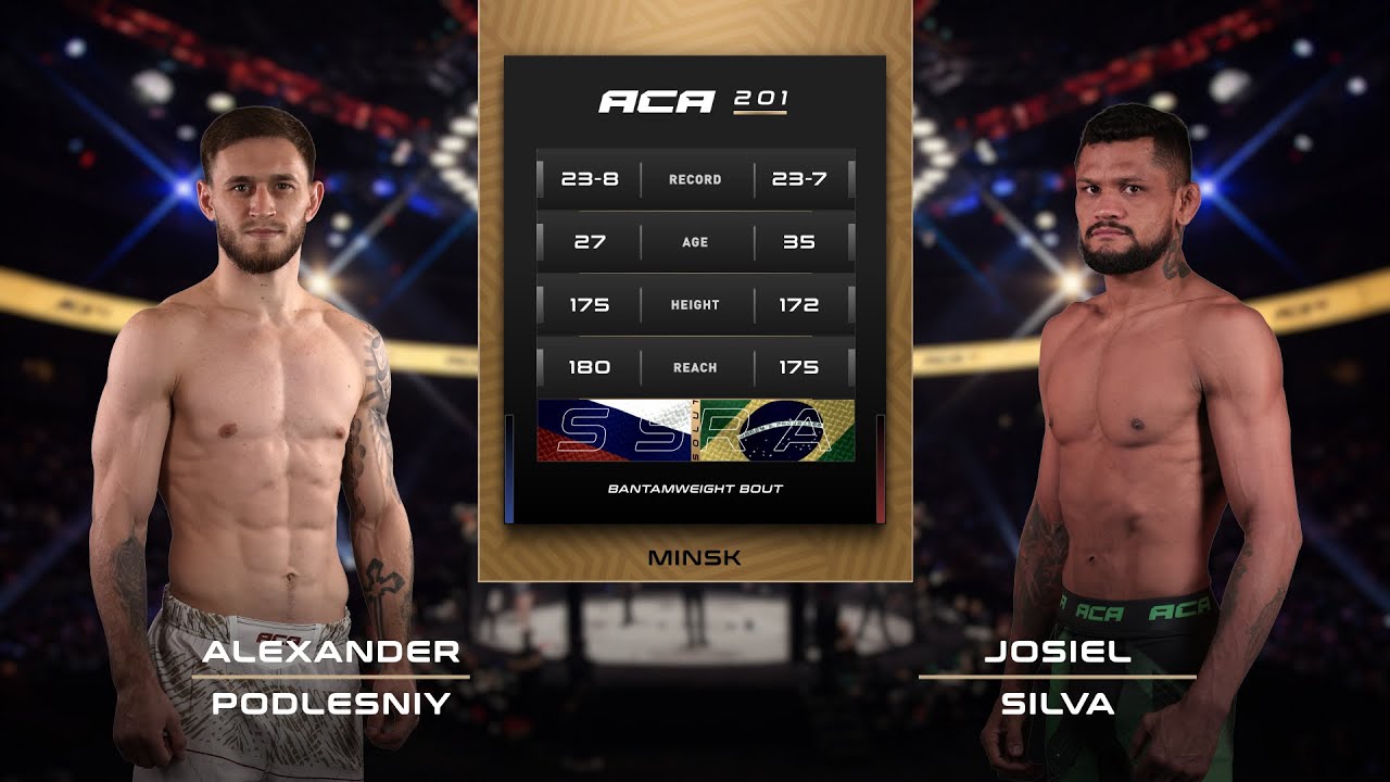 Александр Подлесный vs. Жозиель Сильва | Alexander Podlesniy vs. Josiel Silva | ACA 201