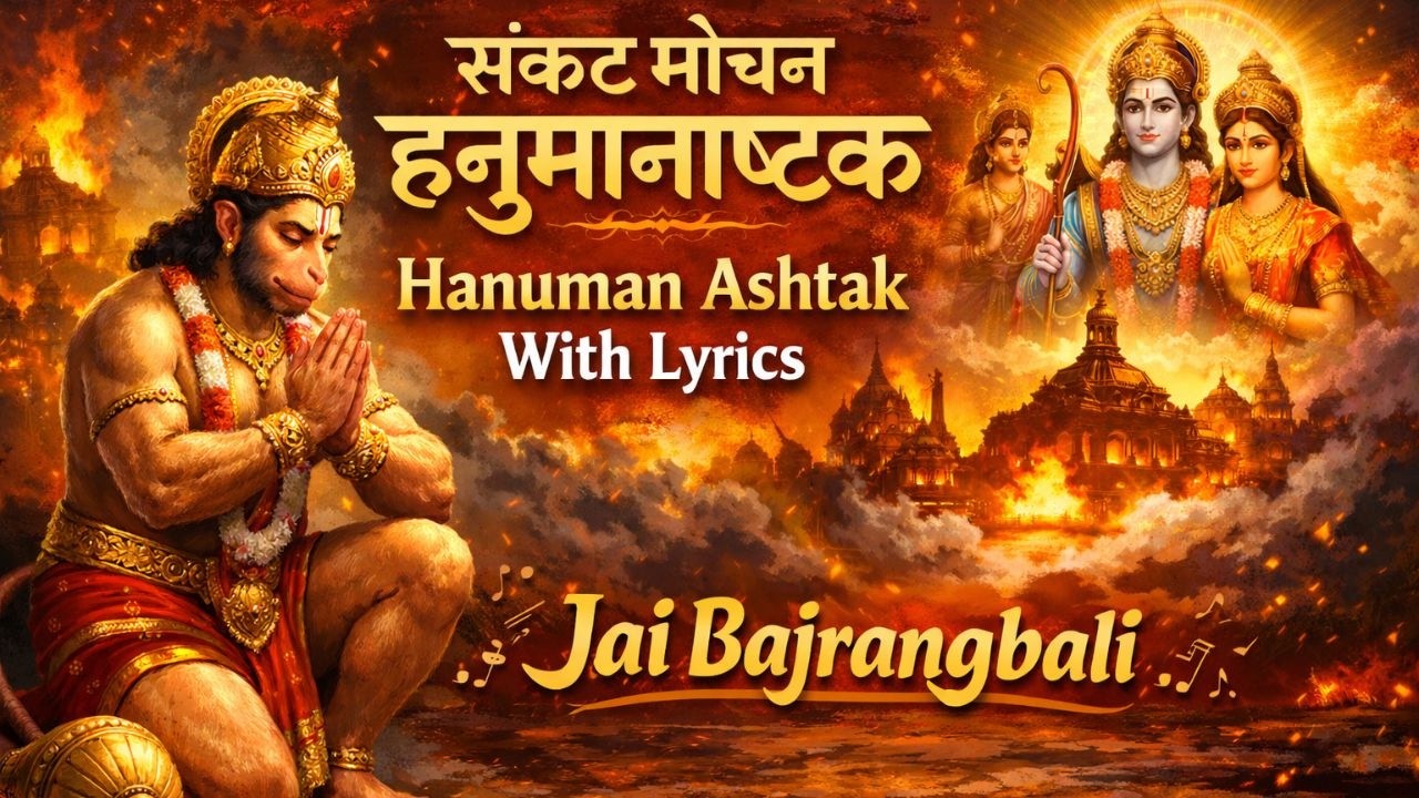 संकट मोचन हनुमानाष्टक | Hanuman Ashtak With Lyrics | Jai Bajrangbali