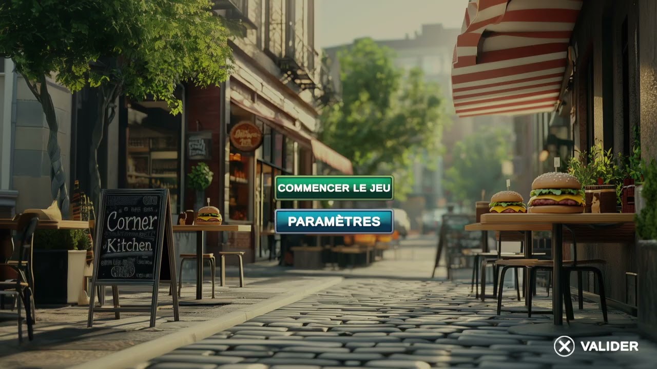 Corner kitchen fast food Simulator #1 decouverte, les clients s'impatiente