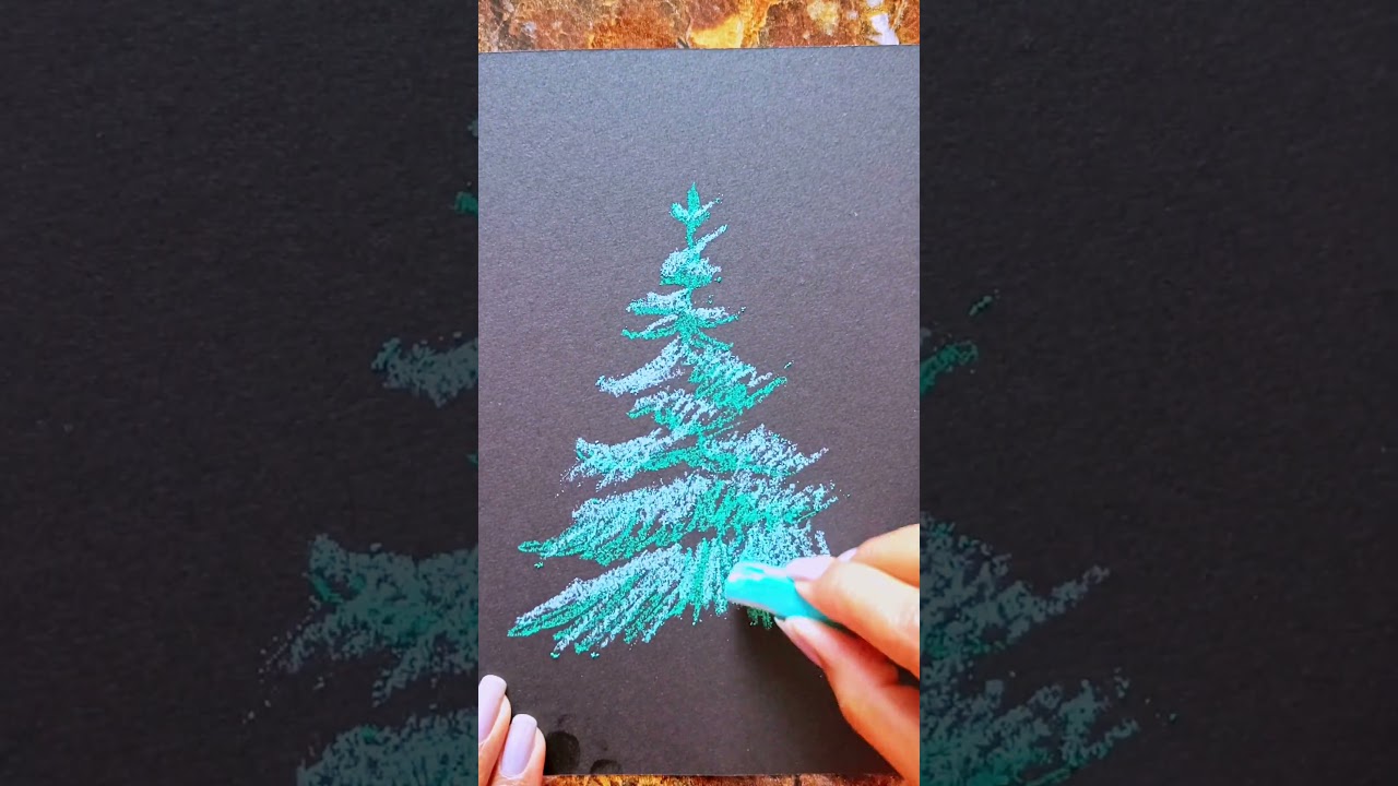 merry Christmas 💝⛄ || soft pastel easy drawing #art #easy #drawing #softpastel #christmas #shorts