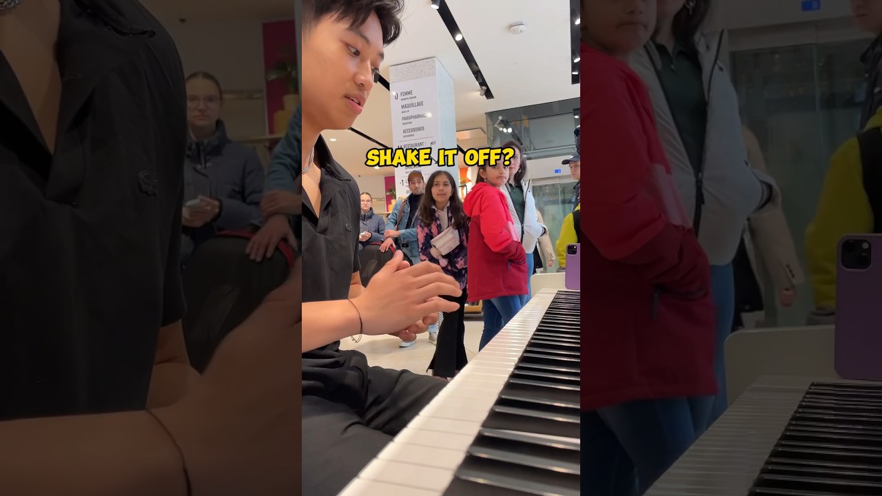 3 musicians play &laquo;&nbsp;Shake it Off&nbsp;&raquo; in a supermarket 😱