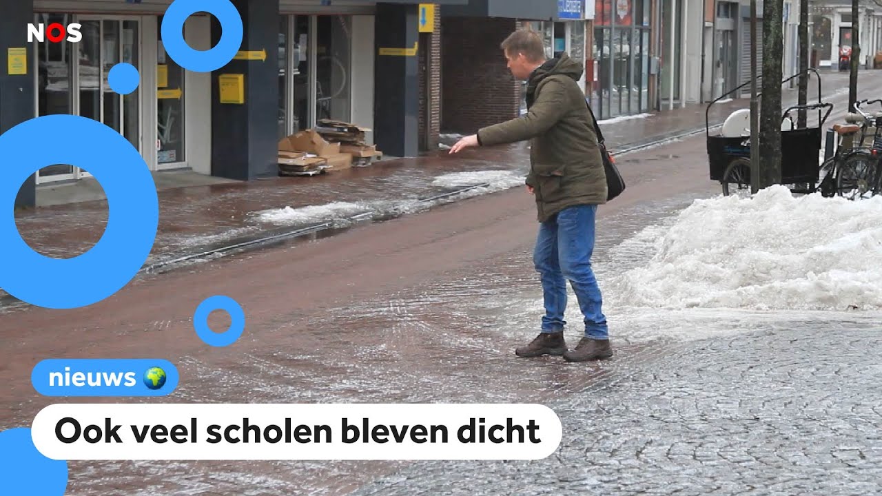 Code rood: gladde stoep en wegen