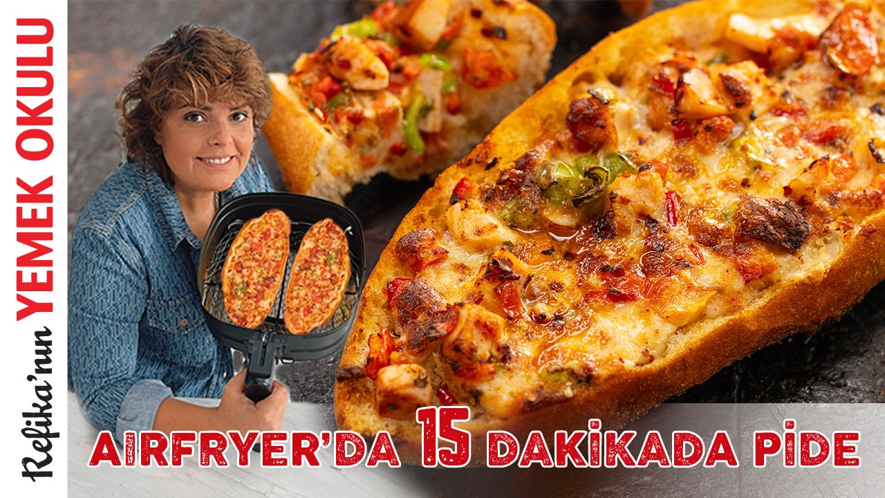 Evde Pide Yapmanın En Kolay Yolu!🤤| Tavuklu Pide Tarifi | Pratik & B&uuml;t&ccedil;e Dostu | Airfryer Tarifleri