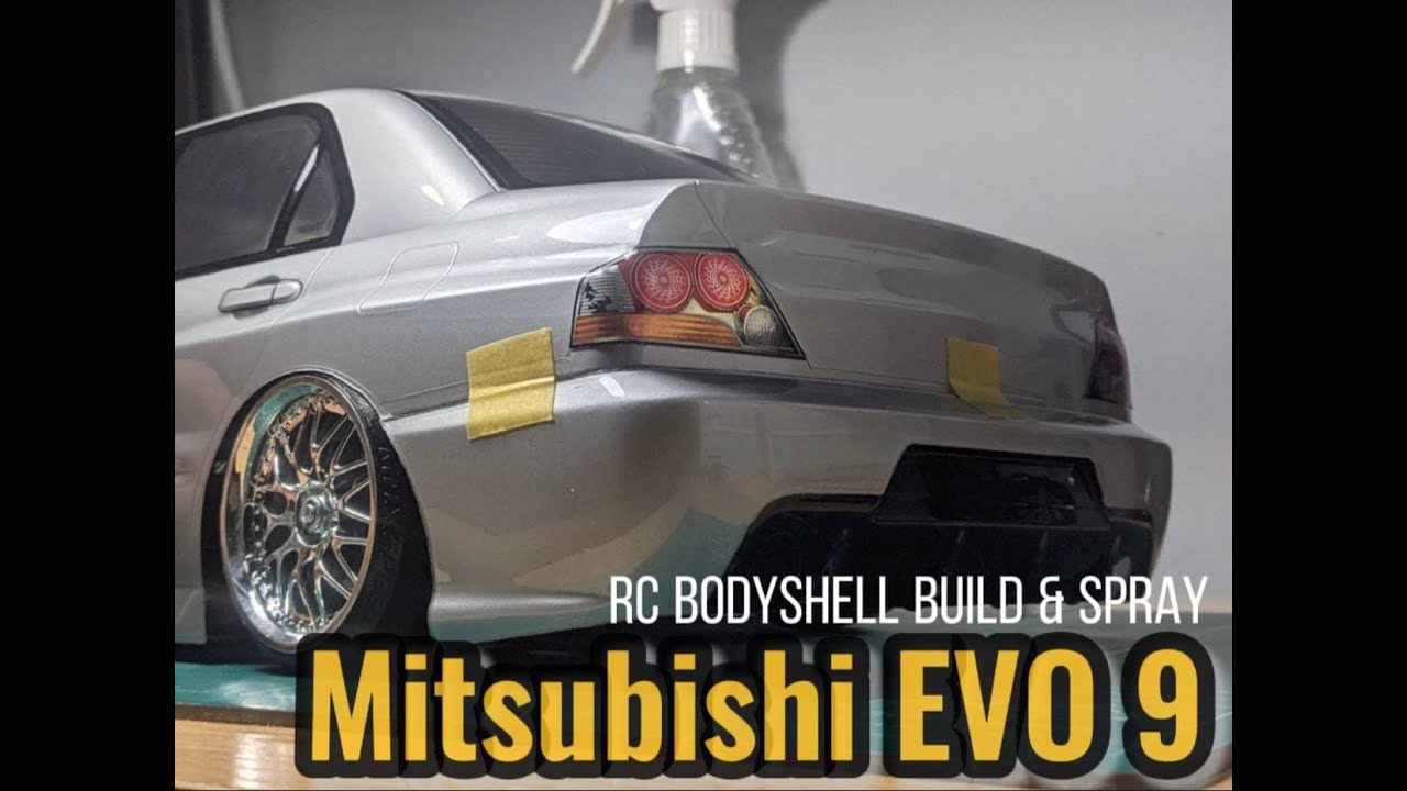 RC 1/10 SCALE MITSUBISHI EVO 9 BODYSHELL BUILD & SPRAY
