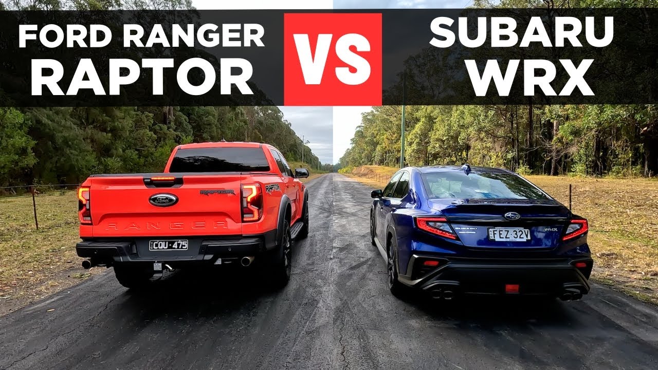 Drag Race: 2025 Ford Ranger Raptor vs Subaru WRX – 0-100 & comparison