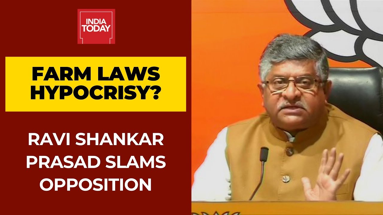 Ravi Shankar Prasad Slams Opposition Over Farm Laws, Says Opposition Misleading Farmers