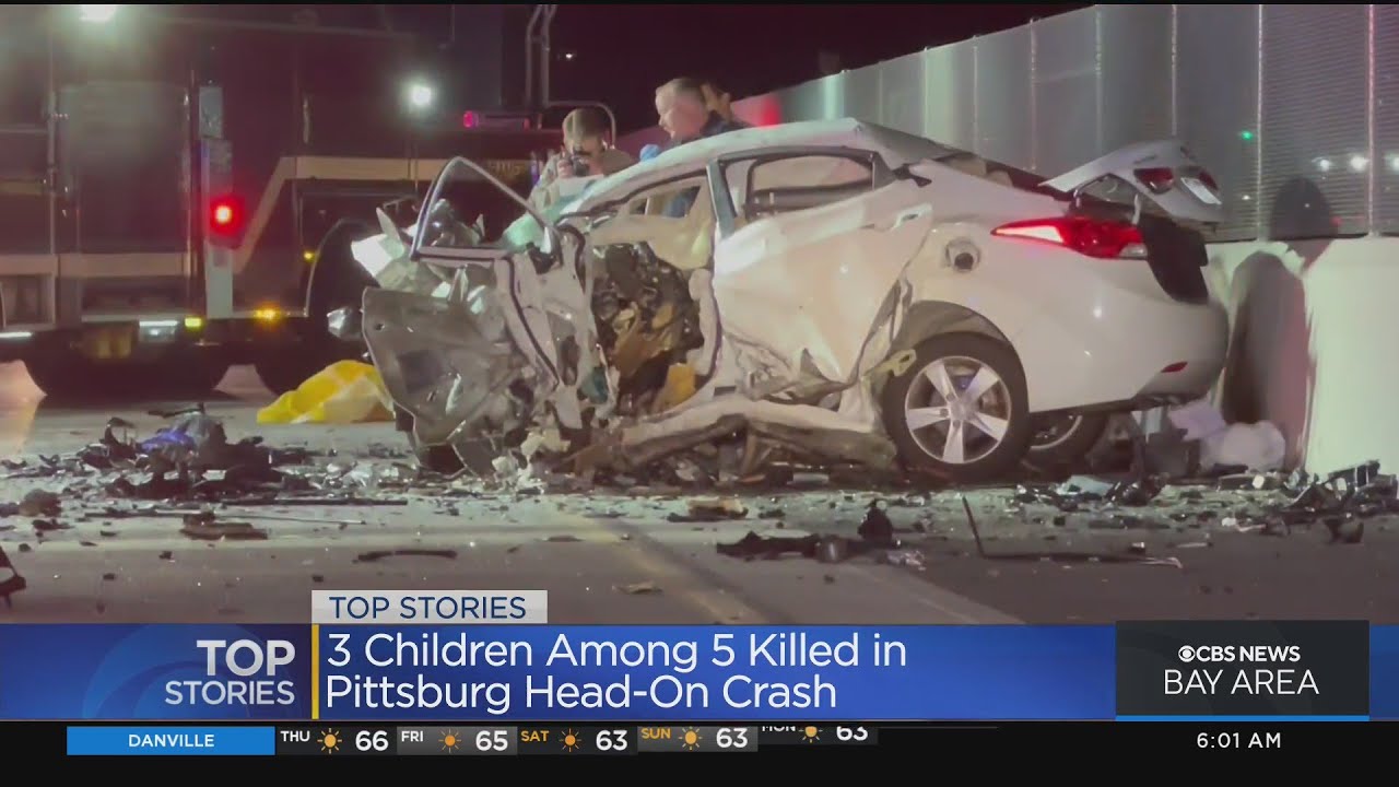 5 die, including 3 children, in horrific wrong-way crash on Highway 4 in Pittsburg