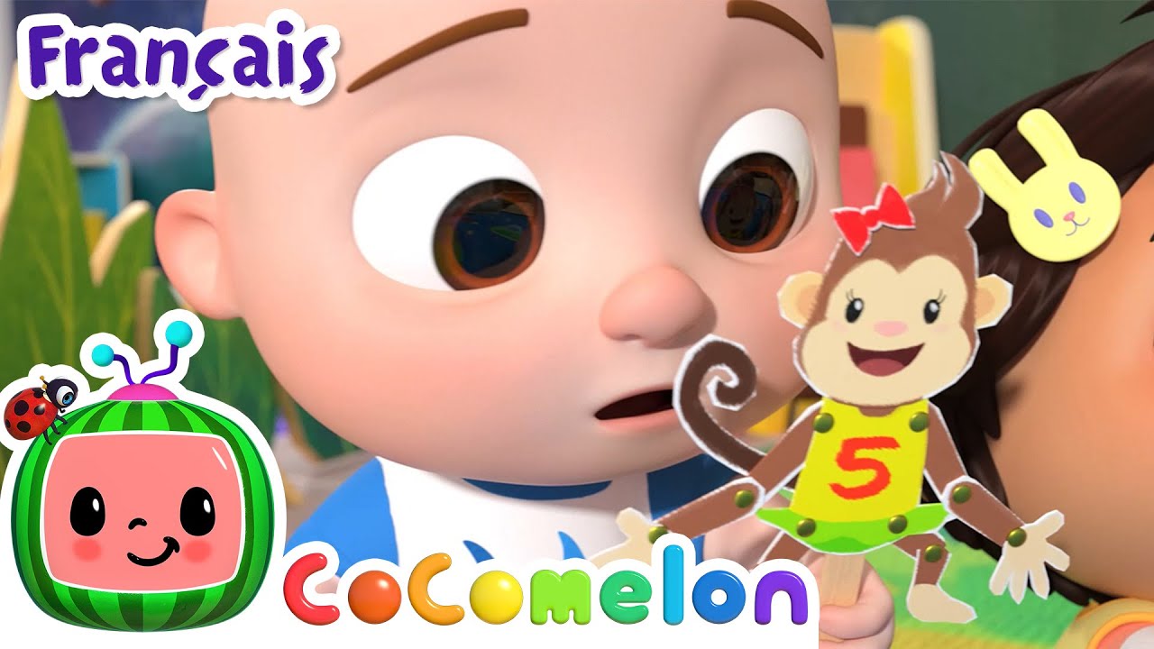 Cinq petits singes | CoComelon en Fran&ccedil;ais | Chansons pour b&eacute;b&eacute;s