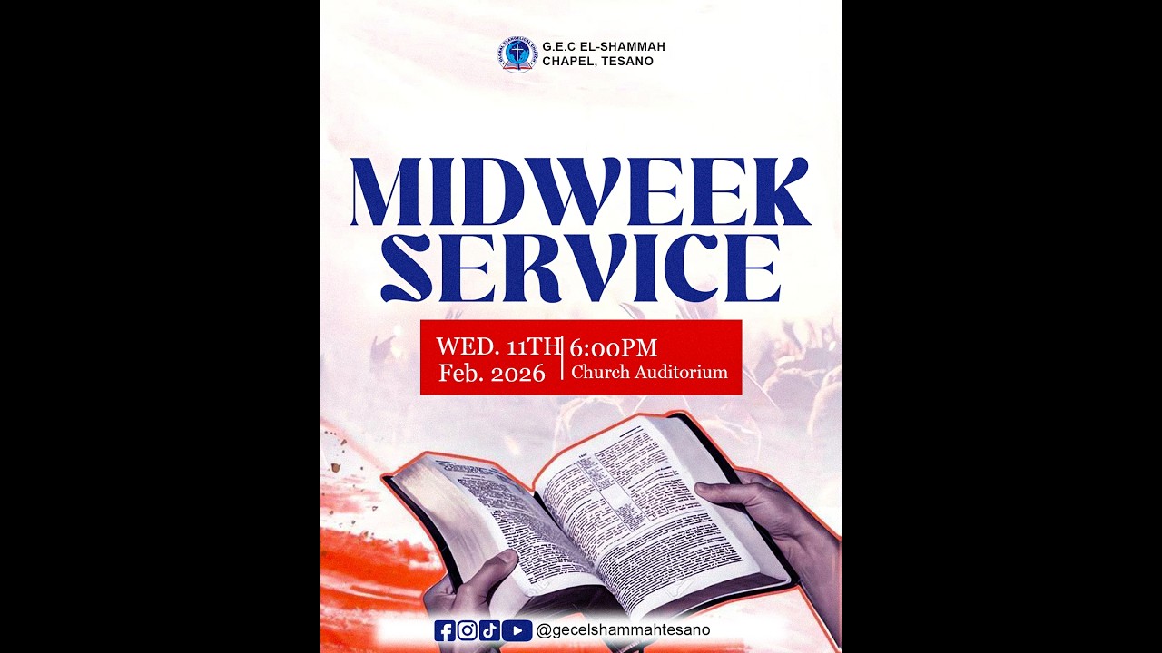 🔴 LIVE: Wednesday Midweek Service | Preach Christ and His Second Coming | 11.02.2026