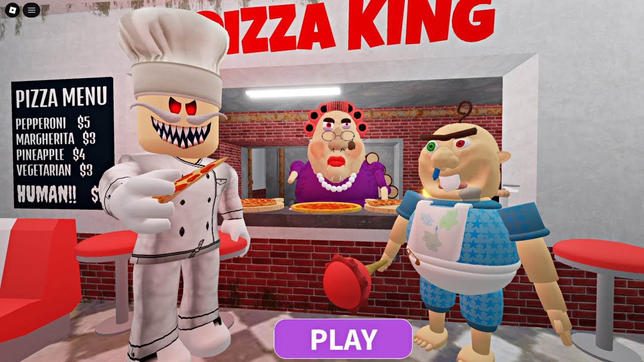 PAPA PIZZA and BABY BOBBY BUY PIZZA FROM MR.MEANIEHEAD ! WALKTHROUGH GAMEPLAY #roblox