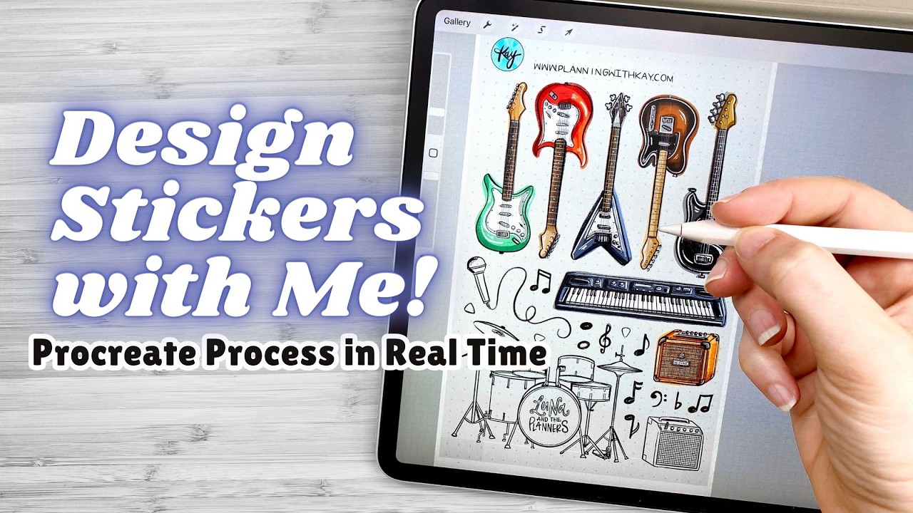 Procreate Livestream! 🎨 Designing a New Music-Themed Sticker Collection
