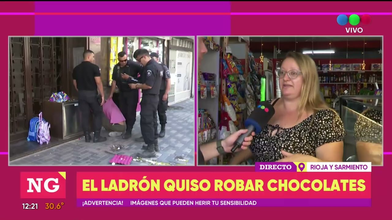 Robo y detención en el centro ► TELEFE ROSARIO
