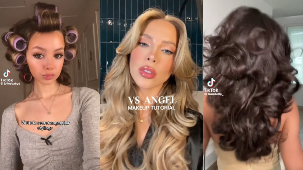 Victoria’s Secret hair and makeup tutorial TikTok compilation 💄