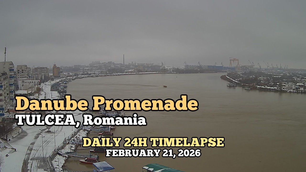 Danube Promenade - Daily Timelapse: February 21, 2026 [Tulcea, Romania]
