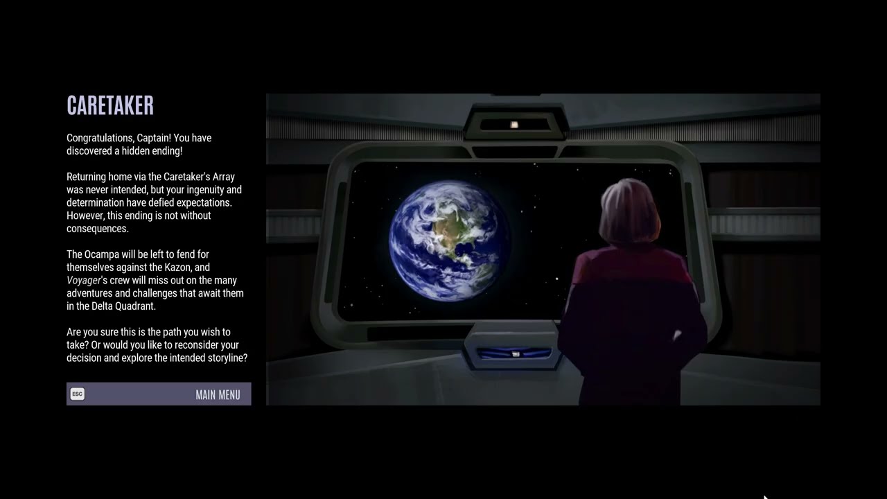 Stick To The Prime Directive end of the Star Trek Voyager Across the Unknown