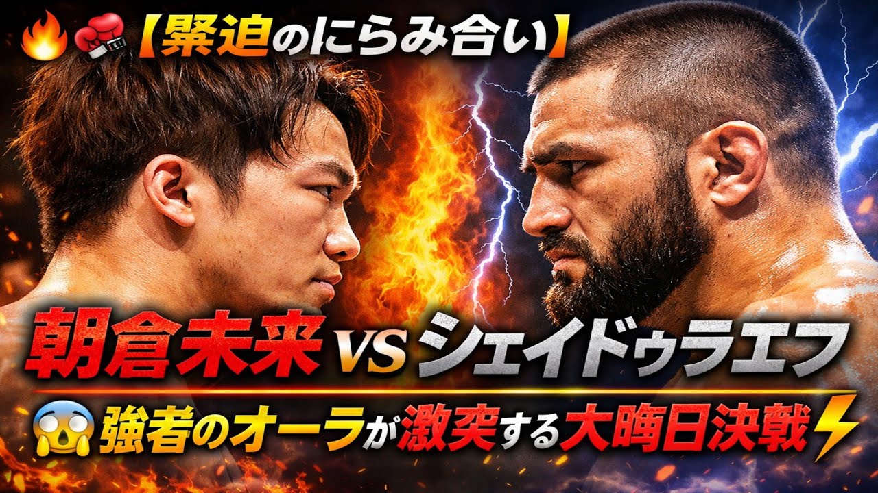 🔥🥊【緊迫のにらみ合い】朝倉未来 vs シェイドゥラエフ――強者のオーラが激突する大