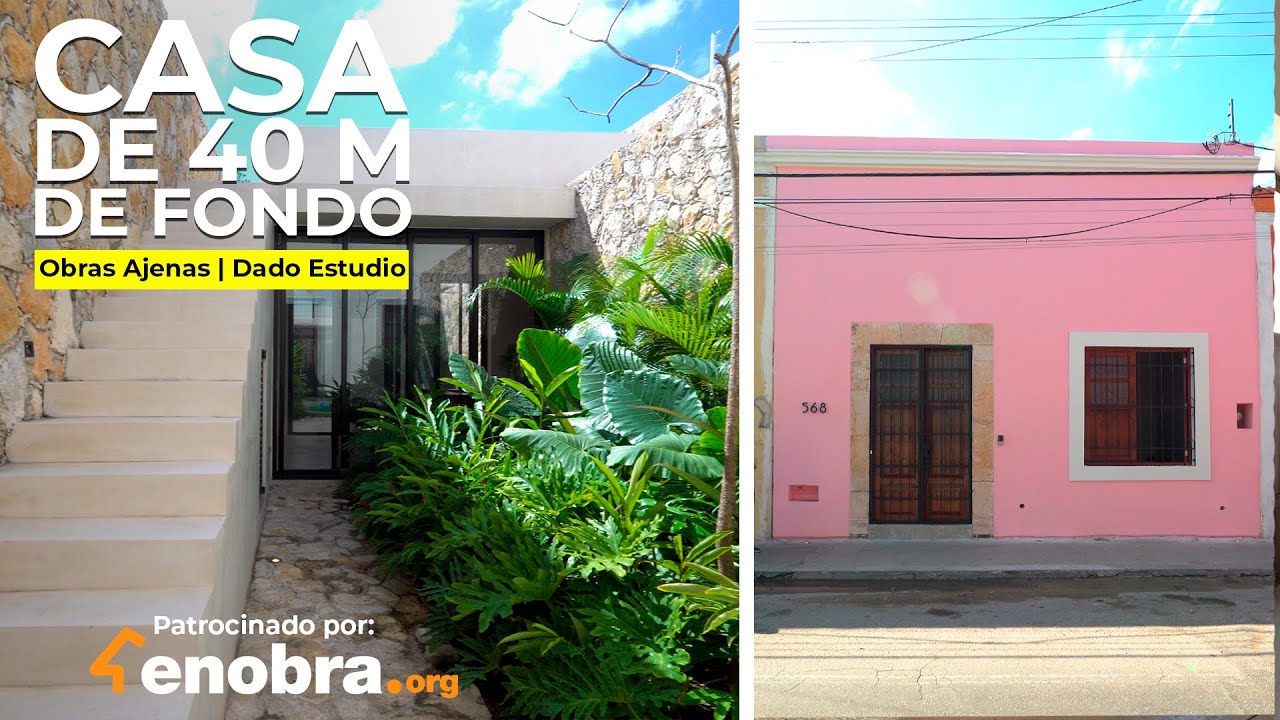 PRECIOSA CASA de PIEDRA y CHUKUM de 40 METROS DE FONDO | Obras Ajenas | DADO Estudio + Acinta Arq