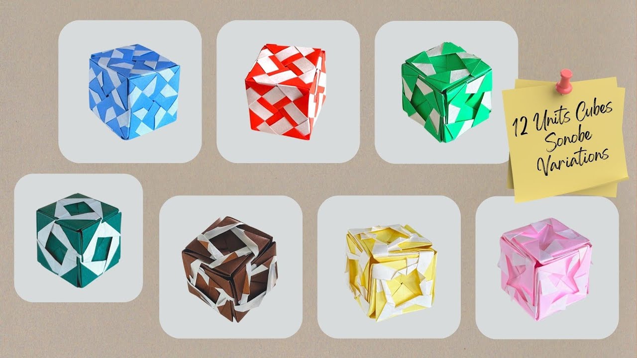Mastering Sonobe Unit Variations: Seven Modular Origami Cubes 🎹 Relaxing Piano list