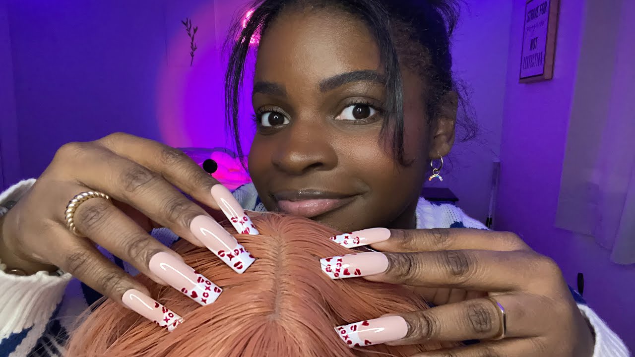 ASMR Scalp Scratching, Hair brushing, & Plucking 💆🏾‍♀️