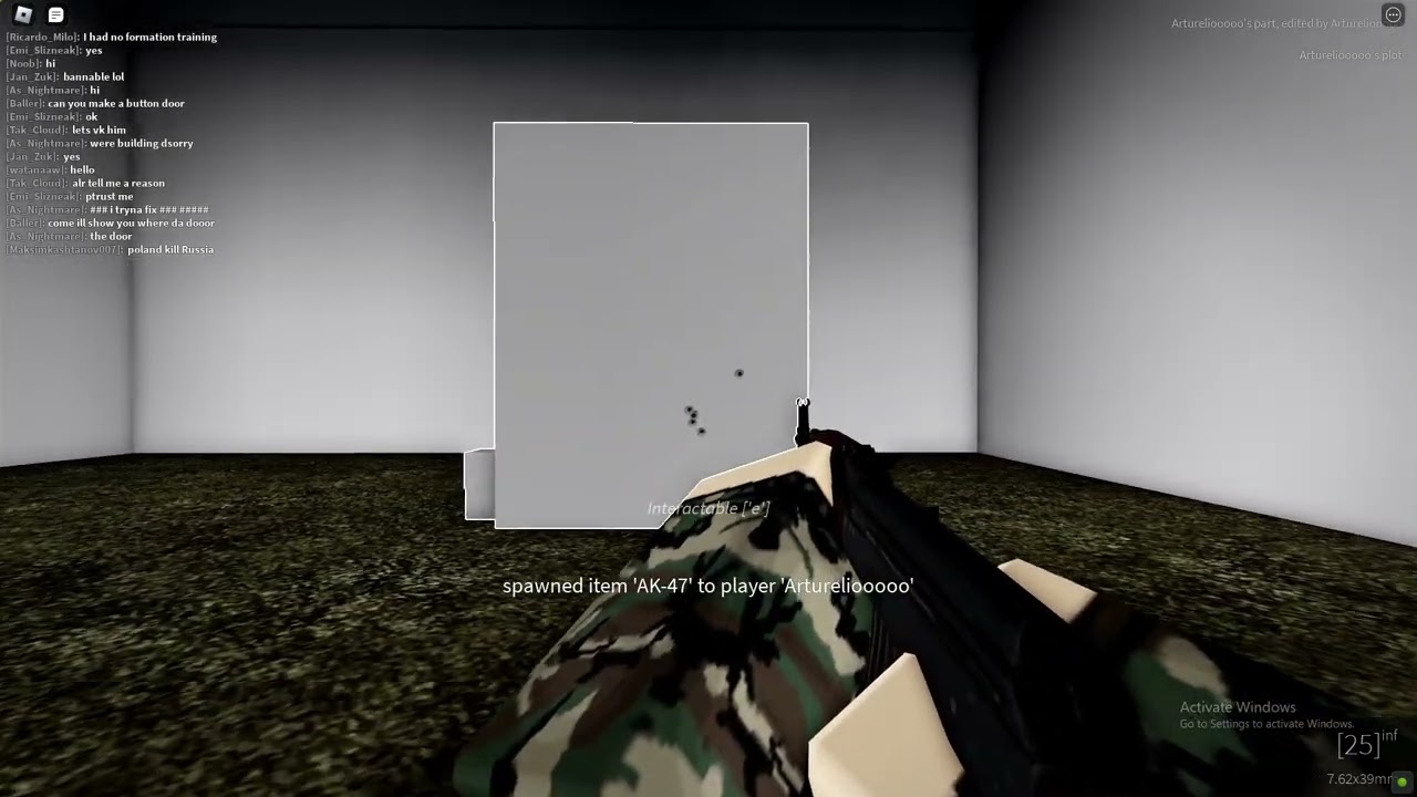 Town debug tutorial how to make shootable target.