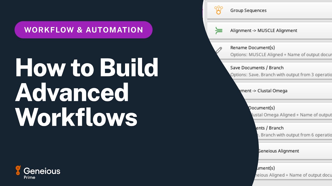 Creating Advanced Workflows in Geneious Prime