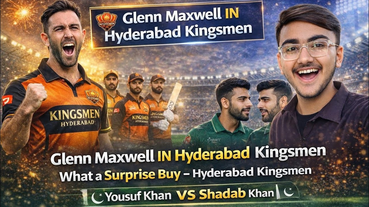 glenn maxwell in hydrabad Kingsman team what a surprise by Hyderabad kingsman 