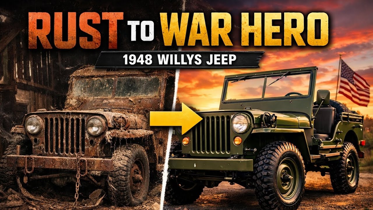 Rusty 1948 Willys Jeep Reborn! 😱 #ASMR