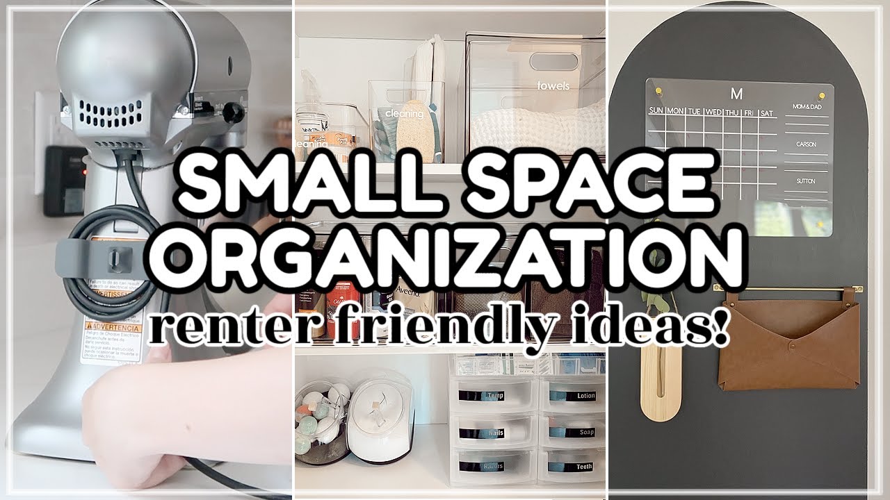 SMALL SPACE ORGANIZATION ON A BUDGET 2023 / RENTER FRIENDLY KITCHEN ORGANIZATION HACKS & IDEAS