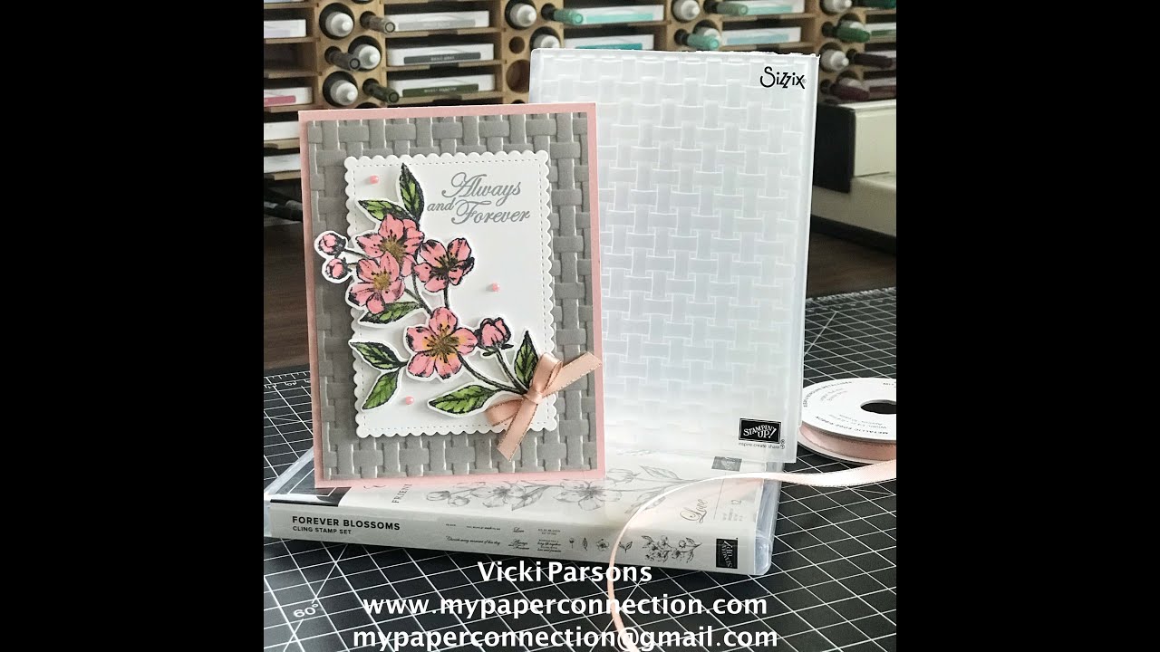 How to Make This Beautiful Basket Weave Card Using Forever Blossoms