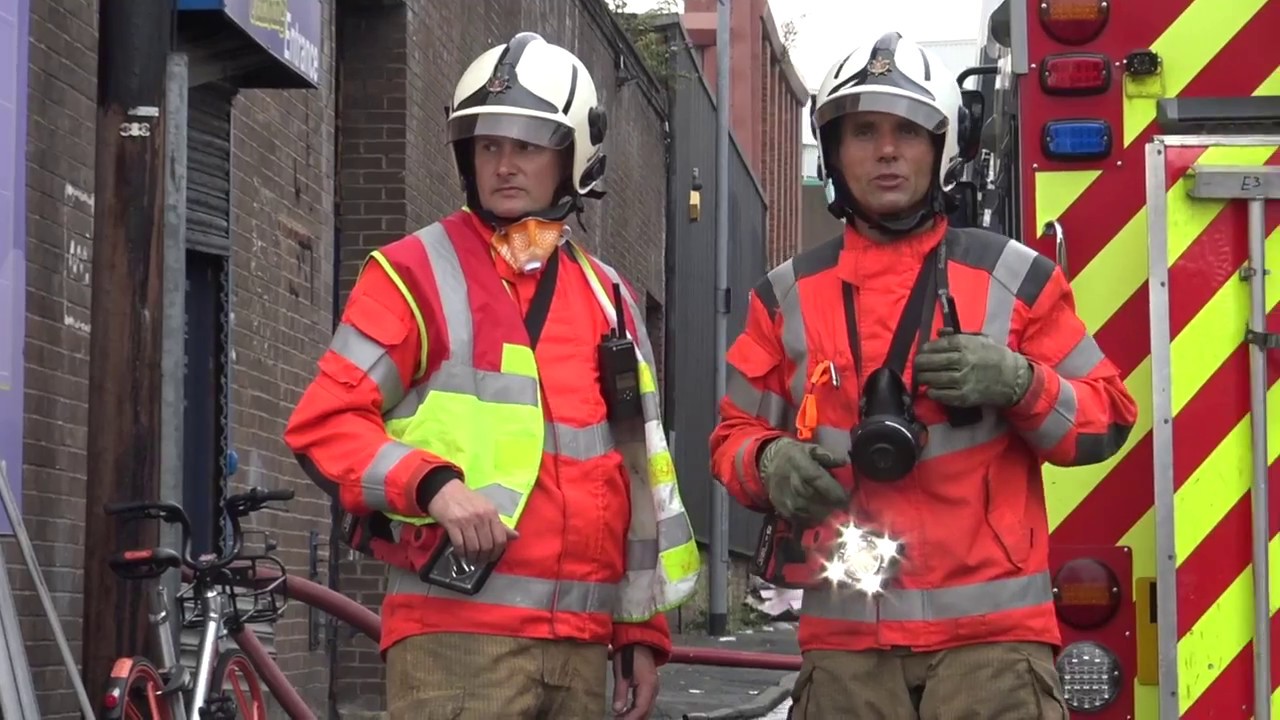 Strangeways Mill Fire - On Scene Footage