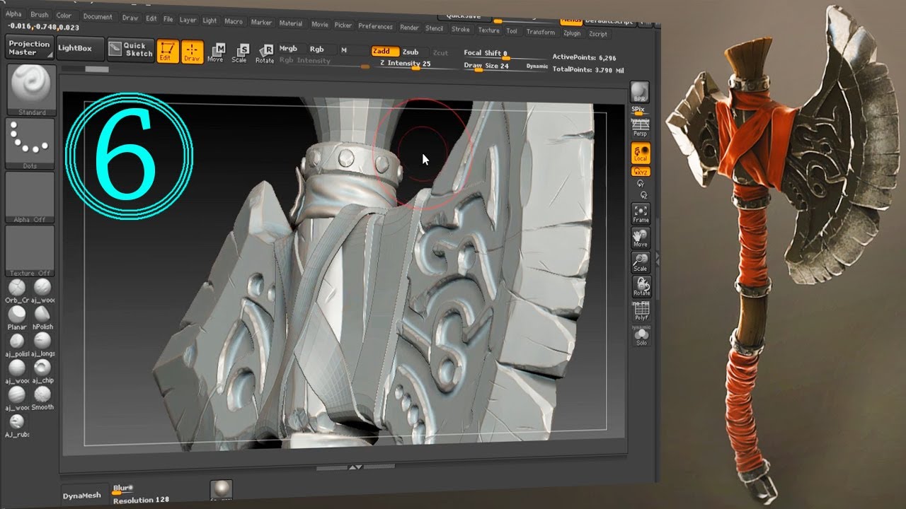 Modeling Game Character | Part 6 | Cloth Band | Zbrush | No Commentary