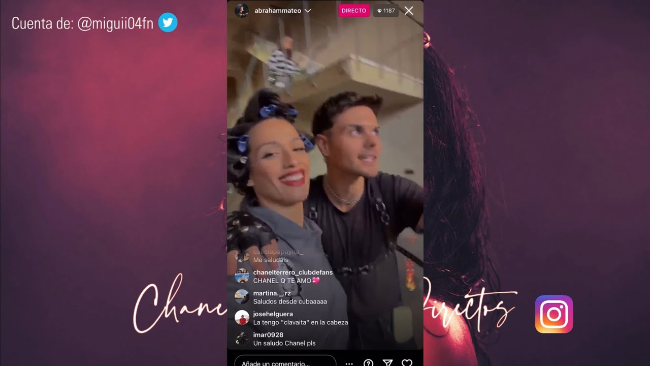Chanel Terrero y Abraham Mateo | Directo Instagram | Rodaje del videoclip “Clavaito” (22/04/2023)