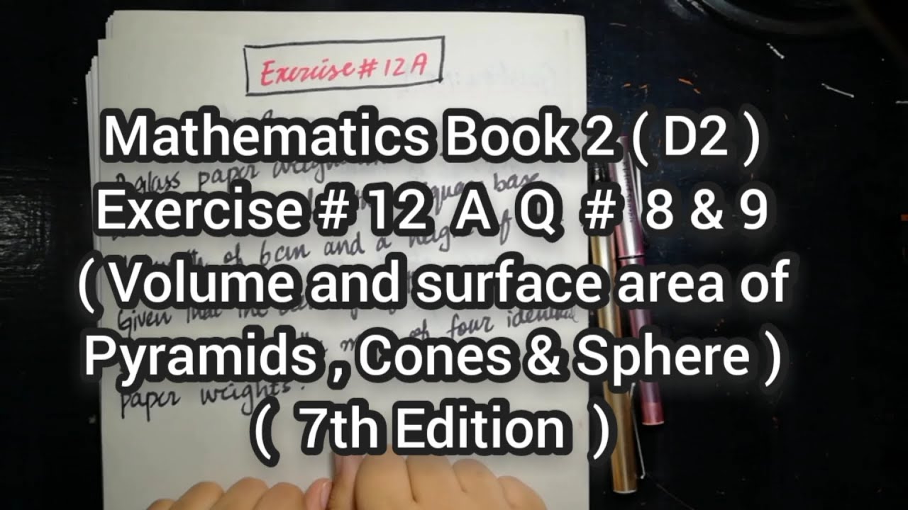 Mathematics Book 2 (D2) |  7th Edition | Exercise # 12 A | Q # 8 & 9 | Ifra Syed | in Urdu\Hindi